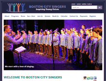 Tablet Screenshot of bostoncitysingers.org